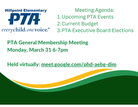  opens to a news story about the PTA membership meeting